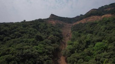 Shivaji Maharaj Kalesi, Maharashtra, Hindistan 'ın Pratapgad hava manzarası,