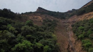 Shivaji Maharaj Kalesi, Maharashtra, Hindistan 'ın Pratapgad hava manzarası,