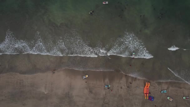 Veduta Aerea Filmato Delle Spiagge Più Belle Della Costa Konkan — Video Stock
