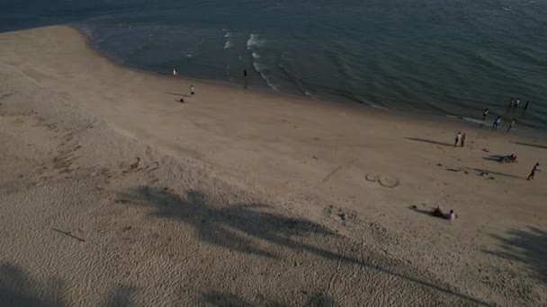 Αεροφωτογραφία Πλάνα Από Τις Πιο Όμορφες Παραλίες Της Ακτής Konkan — Αρχείο Βίντεο