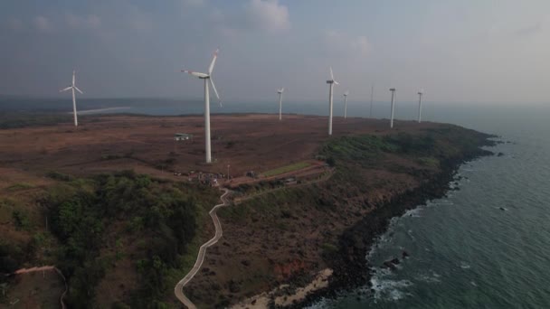 Imagens Aéreas Das Mais Belas Praias Costa Konkan Maharashtra Vista — Vídeo de Stock