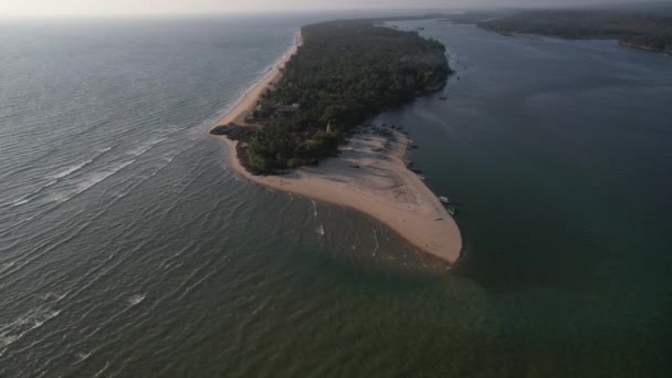 Légi Felvétel Legszebb Strandok Konkan Tengerpart Maharashtra Drone Kilátás Gyönyörű — Stock videók