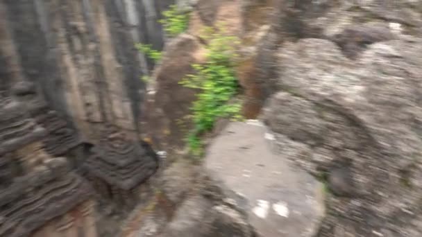 Kailasa Tempel Ellora Grotten Het Een Van Grootste Rots Gesneden — Stockvideo