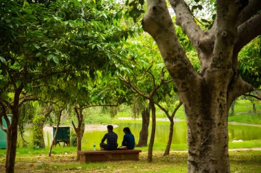 DELHI, Hindistan, 24 Ağustos 2022: Raj Ghat, Mahatma Gandhi Krematoryum Sitesi, Delhi, Hindistan.