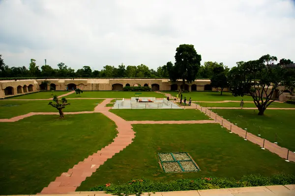 stock image Raj Ghat, Mahatma Gandhi Crematorium Site, Delhi, India.