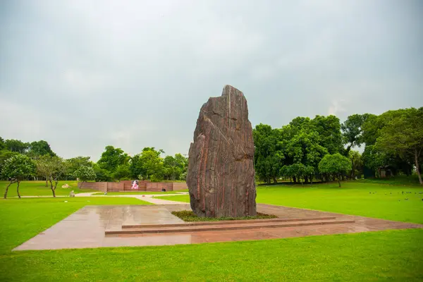 stock image Shakti Sthal Memorial rock at Shakti Sthal Delhi in memory of late prime minister Mrs. Indira Gandhi