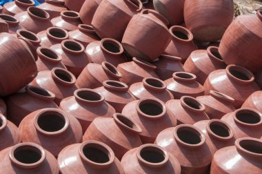 Hindistan 'daki kil saksılarının arka planı.