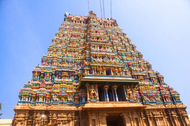 Meenakshi Tapınağı, en büyük ve en eski tapınaklardan biri, Madurai, Hindistan.