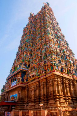 Meenakshi Tapınağı, en büyük ve en eski tapınaklardan biri, Madurai, Hindistan.