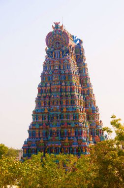 Meenakshi Tapınağı, en büyük ve en eski tapınaklardan biri, Madurai, Hindistan.