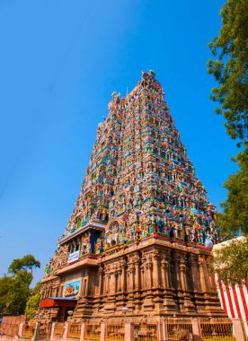 Meenakshi Tapınağı, en büyük ve en eski tapınaklardan biri, Madurai, Hindistan.