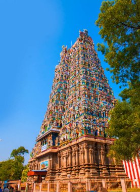 Meenakshi Tapınağı, en büyük ve en eski tapınaklardan biri, Madurai, Hindistan.