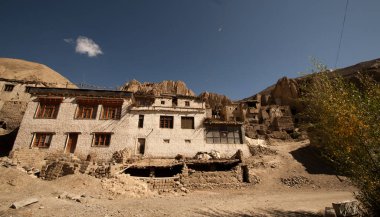 Lamayuru or Yuru Gompa is Tibetan Buddhist Gompa (monastery) in Kargil District, Western Ladakh, Jammu and Kashmir, India clipart