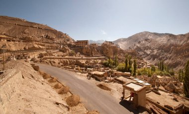 Lamayuru or Yuru Gompa is Tibetan Buddhist Gompa (monastery) in Kargil District, Western Ladakh, Jammu and Kashmir, India clipart