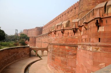 The Red Fort of Agra, a UNESCO World Heritage Site, built in the 16th Century by Mughal Emperor Akbar. clipart