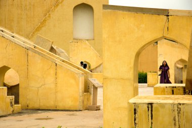 Jantar Mantar observatory complex and its Astronomical instruments in Jaipur, Rajasthan, India. It is UNESCO World Heritage Site. clipart