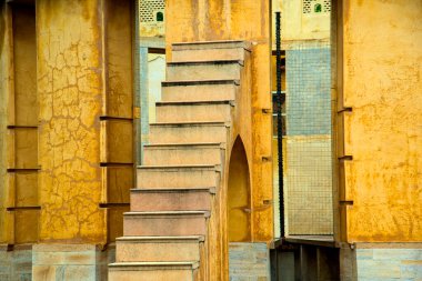 Jantar Mantar observatory complex and its Astronomical instruments in Jaipur, Rajasthan, India. It is UNESCO World Heritage Site. clipart