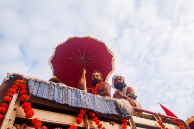 NASHIK, INDIA, 27 Ağustos 2015: Simhastha Kumbh Mela 'daki Hindu dindarlar.