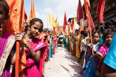 NASHIK, INDIA, 27 Ağustos 2015: Simhastha Kumbh Mela 'daki Hindu dindarlar.
