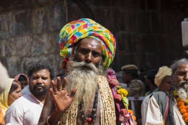 NASHIK, INDIA, 27 Ağustos 2015: Simhastha Kumbh Mela 'daki Hindu dindarlar.