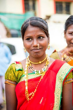 NASHIK, INDIA, 27 Ağustos 2015: Simhastha Kumbh Mela 'daki Hindu dindarlar.