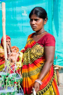 NASHIK, INDIA, 27 Ağustos 2015: Simhastha Kumbh Mela 'daki Hindu dindarlar.