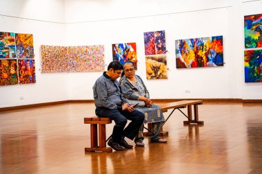 MUMBAI, INDIA, 14 Mart 2025: Nehru Center Sanat Galerisi 'ndeki sanat sergisini ziyaret edenler giriş ücreti alınmadan ve fotoğraf yasaklanmadan halka açıldı. 