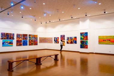 MUMBAI, INDIA, 14 Mart 2025: Nehru Center Sanat Galerisi 'ndeki sanat sergisini ziyaret edenler giriş ücreti alınmadan ve fotoğraf yasaklanmadan halka açıldı. 