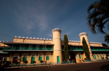 Port Blair, Andaman, Hindistan hücresel hapiste. İngilizler tarafından inşa tarihi bina.