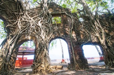 Andaman ve Nicobar Adaları 'ndaki Ross Adası' nda İngilizlerin kullandığı terk edilmiş ve harap bir ev.