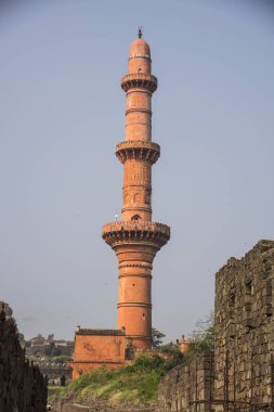 Aurangabad yakınlarındaki Antik Daulatabad kalesi, Maharashtra, Hindistan, MS 14. yüzyılda inşa edildi.