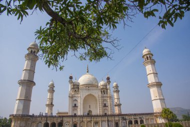 Tajmahal 'in' Bibi ka Makbara 'kopyası. Tarihi yer Aurangabad, Maharashtra, Hindistan.