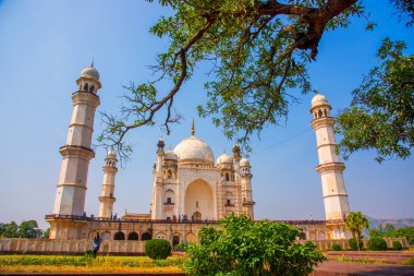 Tajmahal 'in' Bibi ka Makbara 'kopyası. Tarihi yer Aurangabad, Maharashtra, Hindistan.