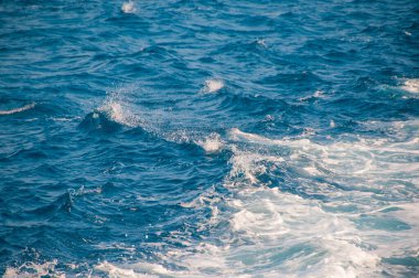Okyanus dalgası arka planı, soyut mavi deniz suyu..