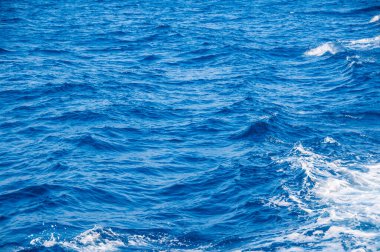 Okyanus dalgası arka planı, soyut mavi deniz suyu..