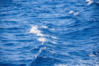 Okyanus dalgası arka planı, soyut mavi deniz suyu..