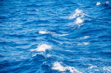 Okyanus dalgası arka planı, soyut mavi deniz suyu..