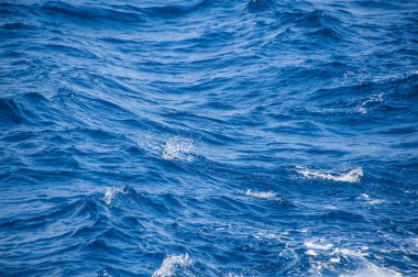 Okyanus dalgası arka planı, soyut mavi deniz suyu..