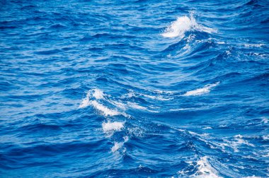 Okyanus dalgası arka planı, soyut mavi deniz suyu..