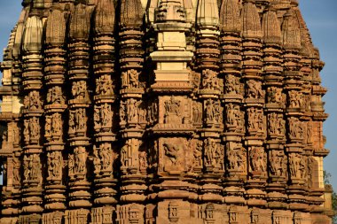 Khajuraho Tapınağı, UNESCO 'nun dünya mirası, Khajuraho, Madhya Pradesh, Hindistan.