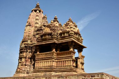 Khajuraho Tapınağı, UNESCO 'nun dünya mirası, Khajuraho, Madhya Pradesh, Hindistan.