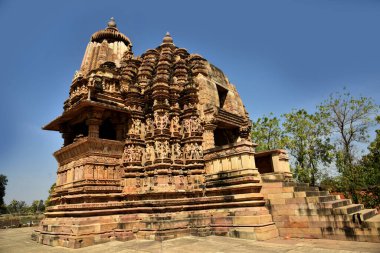 Khajuraho Tapınağı, UNESCO 'nun dünya mirası, Khajuraho, Madhya Pradesh, Hindistan.