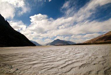 Kum tepeleri Himalayalar Nubra Vadisi'nde. Hunder, Nubra Vadisi, Ladakh