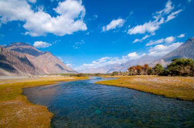 Himalayalar 'daki dağlar nehri, Ladakh, Hindistan