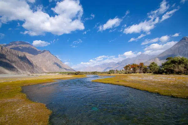 Himalayalar 'daki dağlar nehri, Ladakh, Hindistan