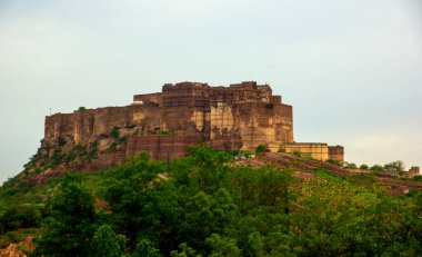 15. yüzyılın dış görünüşü Mehrangarh Kalesi Jodhpur, Hindistan.
