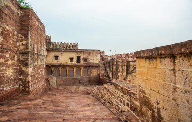 15. yüzyılın dış görünüşü Mehrangarh Kalesi Jodhpur, Hindistan.