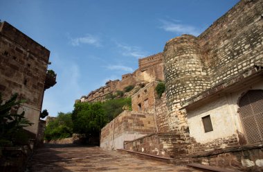 Hindistan 'ın ünlü Rajasthan turistik beldesi Mehrangarh Kalesi, Jodhpur, Rajasthan, Hindistan