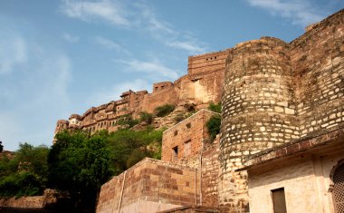 15. yüzyılın dış görünüşü Mehrangarh Kalesi Jodhpur, Hindistan.