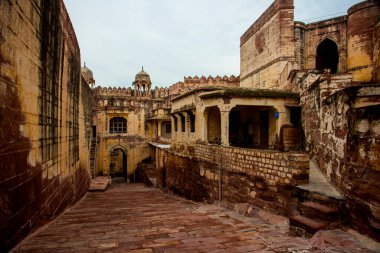 15. yüzyılın dış görünüşü Mehrangarh Kalesi Jodhpur, Hindistan.